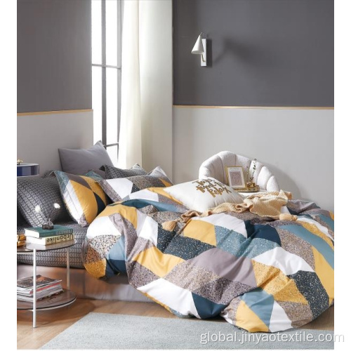 Color Clear Modern Bedset Anti-pilling Geometry Fashion Modern Bedset Supplier